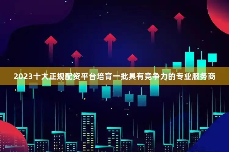 2023十大正规配资平台培育一批具有竞争力的专业服务商